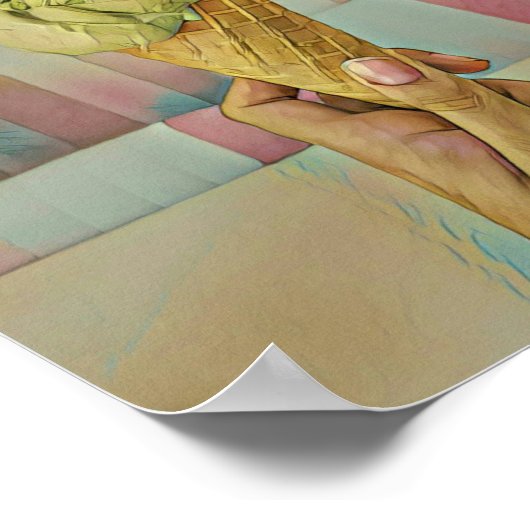 Poster Crème glacée au chocolat (Coin)