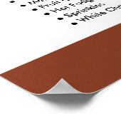 Poster Crème Glacée au Chocolat, Menu de la Crèmerie Glac (Coin)