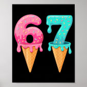 Poster Crème Glacée Baseball Drip 67 Mode de vie Baseball (Devant)