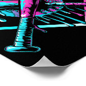 Poster Crème Glacée Baseball Drip Plaque de Base Bats Coo (Coin)