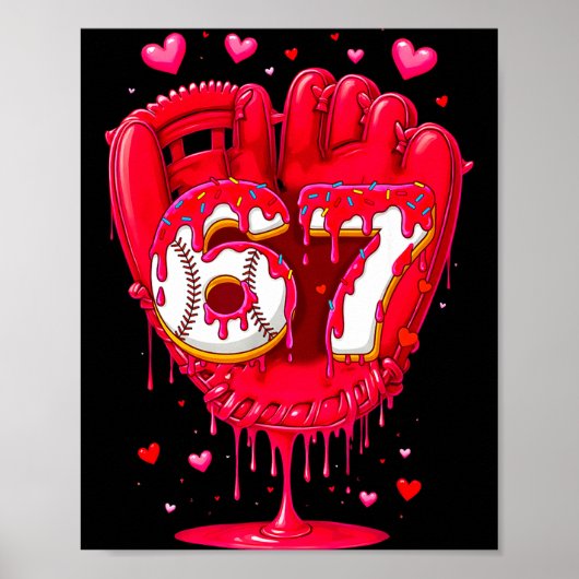 Poster Crème Glacée Baseball Drip Saint-Valentin Jeunes G (Devant)