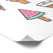 Poster crème glacée - choisissez votre propre coul (Coin)