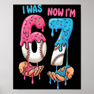 Poster Crème glacée de baseball j'avais 6 ans maintenant