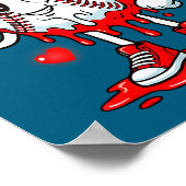 Poster Crème glacée de baseball Saint-Valentin Dripng Jou (Coin)
