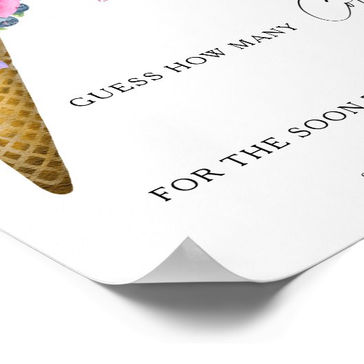 Poster Crème glacée - Devinez combien de bouchons (Coin)