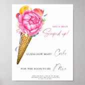 Poster Crème glacée - Devinez combien de bouchons (Devant)