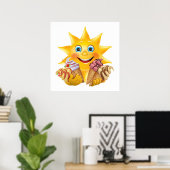 Poster Crème glacée et bon soleil ! SRF (Bureau à domicile)