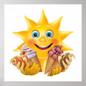 Poster Crème glacée et bon soleil ! SRF (Devant)