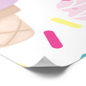 Poster Crème glacée et gâteau Six est doux 6e anniversair (Coin)