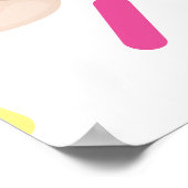 Poster Crème glacée et gâteau sucré Un 1er anniversaire (Coin)