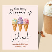 Poster Crème glacée été Scoopup Fête des mariées Bienvenu