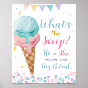 Poster Crème glacée Il ou Elle Colorful Genre Reveillez B