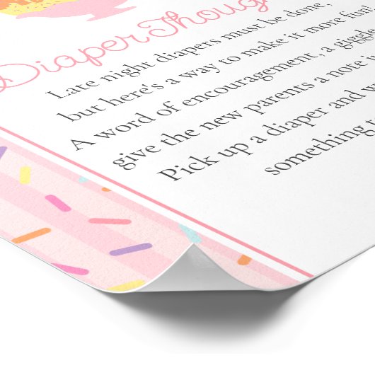 Poster Crème glacée parsemée de pensées de couches d'amou (Coin)