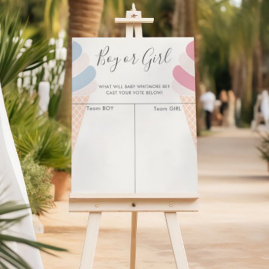 Poster Crème glacée Pastel Sexe Révélation Prédiction