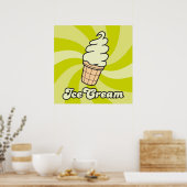 Poster crème glacée pistacée (Cuisine)