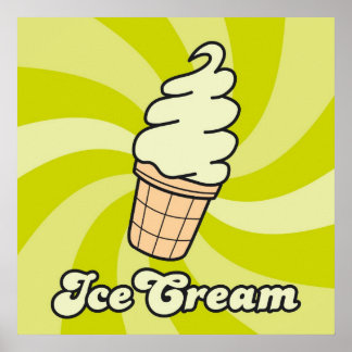 Poster crème glacée pistacée