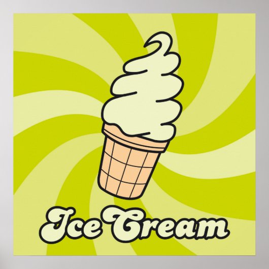 Poster crème glacée pistacée (Devant)