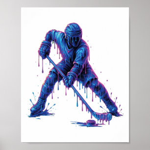 Poster Crème glacée pour joueur de hockey Graphique pour 