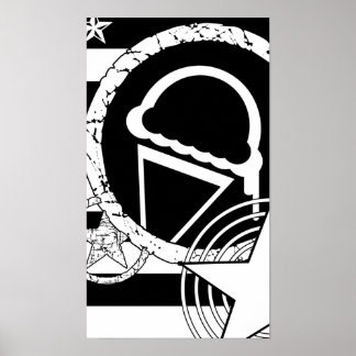 Poster crème glacée punk dripz