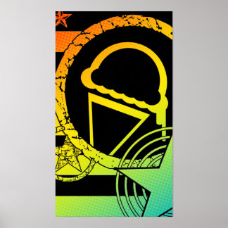 Poster crème glacée punk dripz