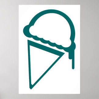 Poster crème glacée rétro dripz