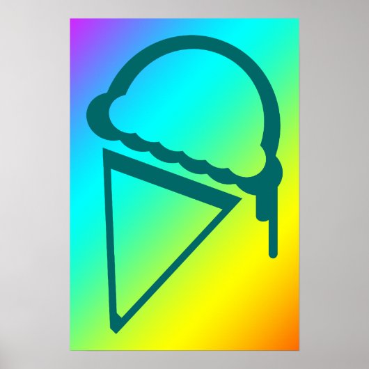 Poster crème glacée rétro dripz (Devant)