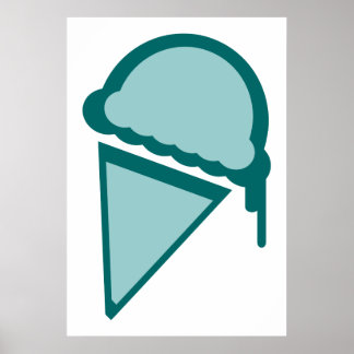 Poster crème glacée rétro dripz