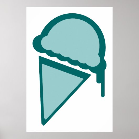 Poster crème glacée rétro dripz (Devant)