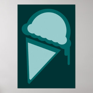 Poster crème glacée rétro dripz