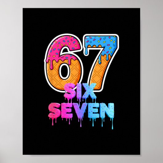 Poster Crème Glacée Six Sept Drip Génération Alpha Argot (Devant)