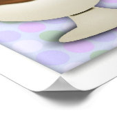 Poster Crème glacée sociale, violet/vert rayure Sundae (Coin)