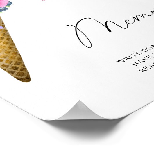 Poster Crème glacée - souvenirs avec la mariée (Coin)