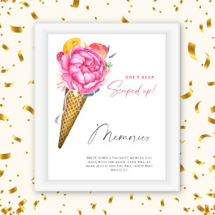 Poster Crème glacée - souvenirs avec la mariée