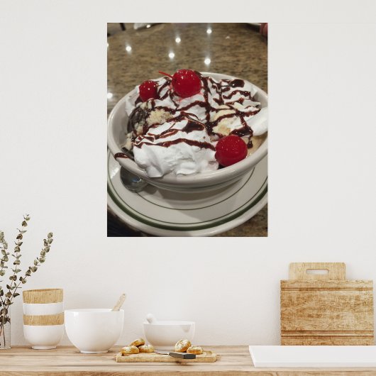 Poster Crème glacée Sundae (Cuisine)