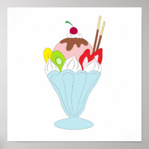 Poster Crème glacée Sundae