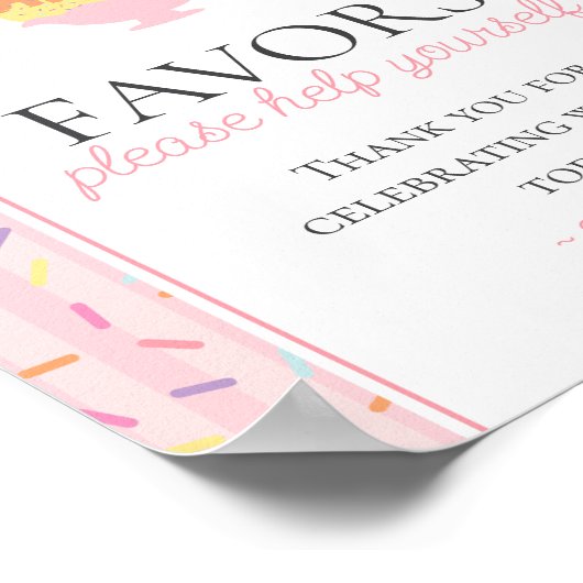 Poster Crème glacée Sundae Heres the Scoop Sweet Faveurs (Coin)