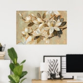 Poster Crème Magnolia Simplicity (Bureau à domicile)