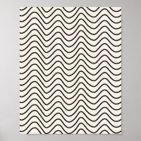 Crème Motif Chevron De Ligne Minimale Blanc Et Noi
