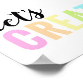 Poster Créons une salle de jeu arc-en-ciel pastel (Coin)