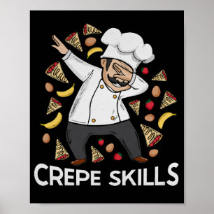 Poster Crepe Chef Crepes Lover Cadeau Hommes Crepe