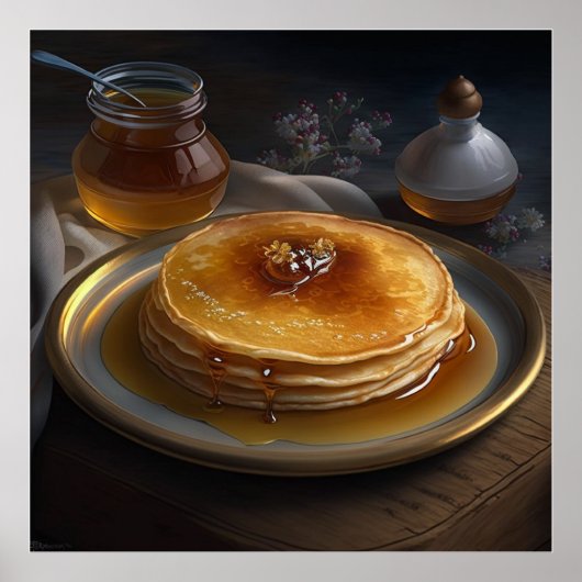 Poster crêpes au four servies sur un étonnant plateau (Devant)