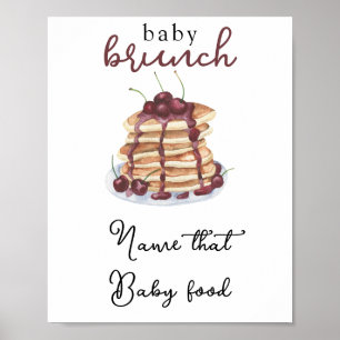 Poster Crêpes Baby shower Le jeu pour nommer la nourritur