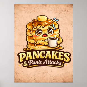 Poster Crêpes et Crises de Panique - Amis Foodies