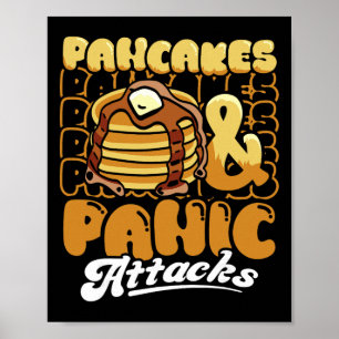 Poster Crêpes et crises de panique Petit-déjeuner pour la