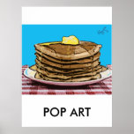 Poster crêpes, POP ART<br><div class="desc">LES PANCAKES D'ART POP FONT UN GRAND POSTER,  UNE CARTE DE REMARQUE OU UN MUG.</div>