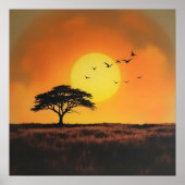 Poster Crépuscule Africain (Devant)
