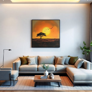 Poster Crépuscule Africain
