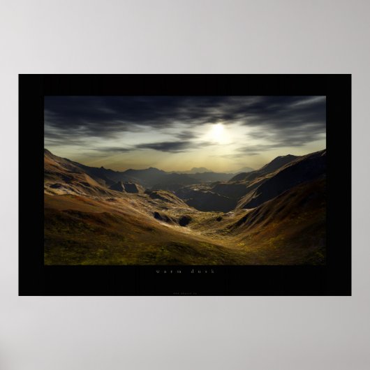 Poster crépuscule chaud (Devant)