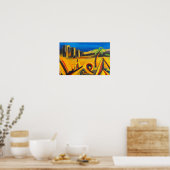 Poster Crépuscule dans l'art du désert (Cuisine)