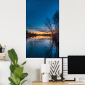 Poster Crépuscule étoilé sur le marais (Bureau à domicile)